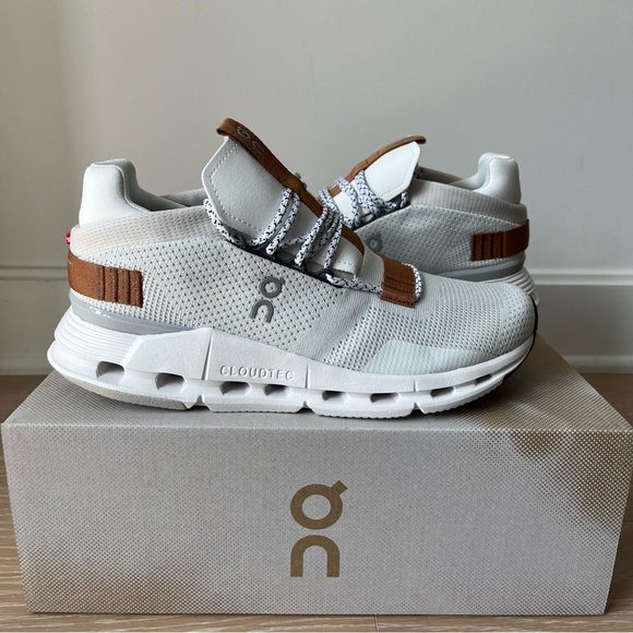 ON Running Cloudnova Women Shoes Size 8.5 White Pearl - Picture 8 of 12